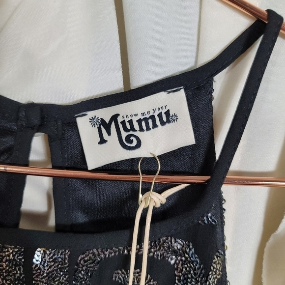 NWT Show Me Your Mumu Gomez Sparkle Dress Halter Sequin Mini Small Era Tour - Picture 5 of 12
